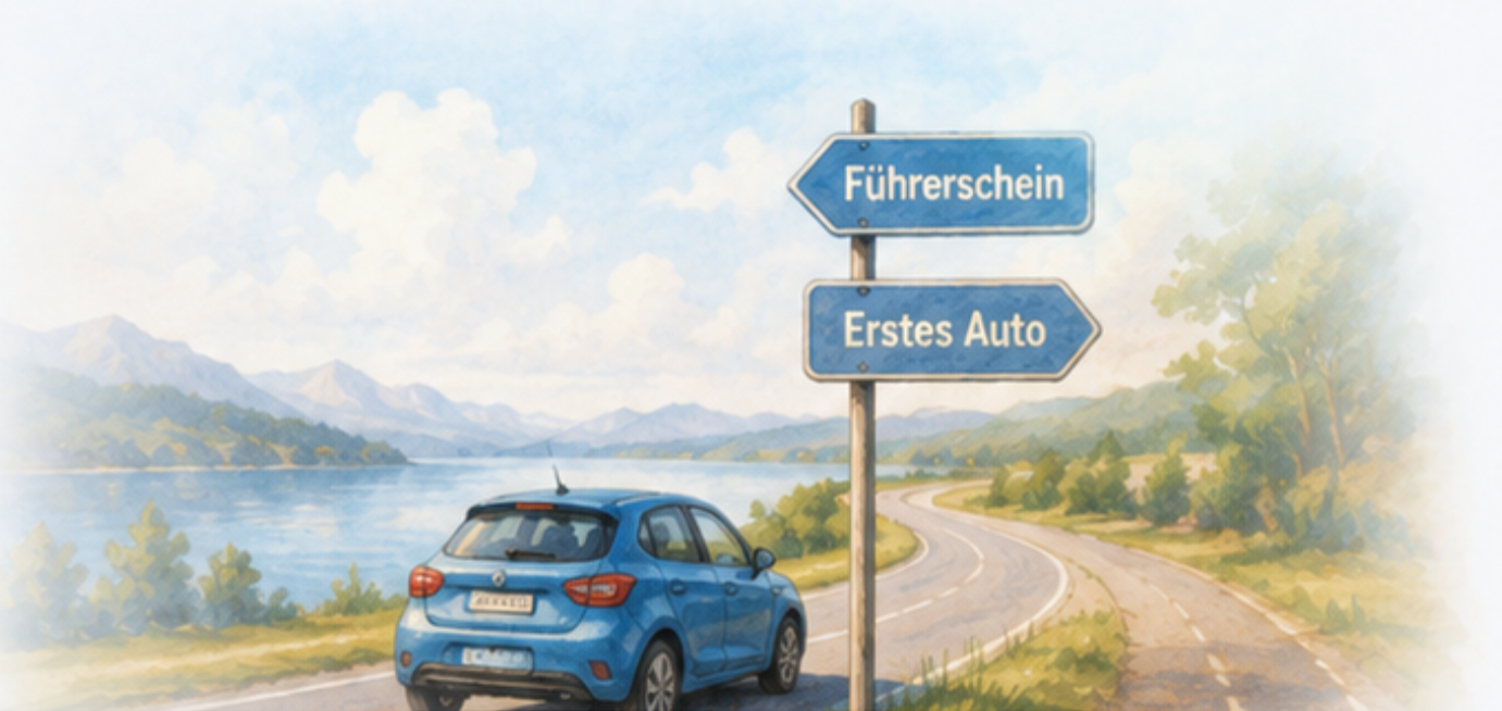 Führerschein & erstes Auto finanzieren – Illustration