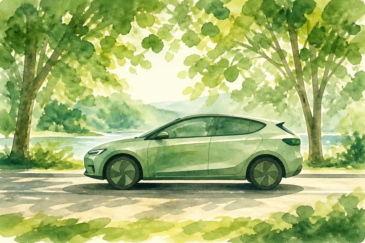 Illustration: Hybrid-Kleinwagen